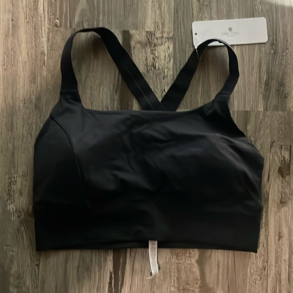 CRZ YOGA Black Crossback Sports Bra